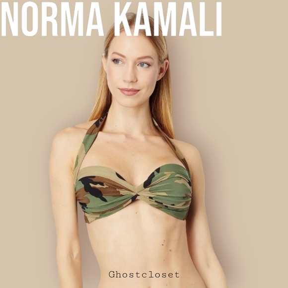 Norma Kamali Other - NWT Norma Kamali Camo print Bill Bra bikini top- S